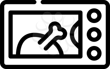 electric oven line icon vector. electric oven sign. isolated contour symbol black illustration