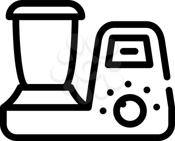 food processor line icon vector. food processor sign. isolated contour symbol black illustration