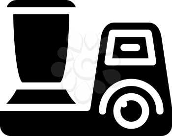 food processor glyph icon vector. food processor sign. isolated contour symbol black illustration