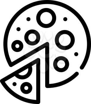 vegan pizza line icon vector. vegan pizza sign. isolated contour symbol black illustration