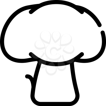 mushroom vegetable line icon vector. mushroom vegetable sign. isolated contour symbol black illustration