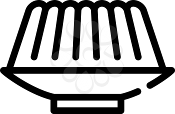 agar-agar meal line icon vector. agar-agar meal sign. isolated contour symbol black illustration