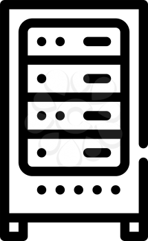 data center server line icon vector. data center server sign. isolated contour symbol black illustration
