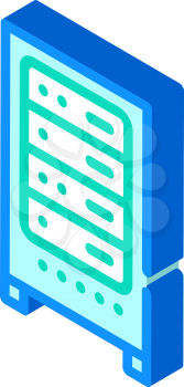 data center server isometric icon vector. data center server sign. isolated symbol illustration