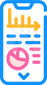 data analysis mobile app color icon vector. data analysis mobile app sign. isolated symbol illustration