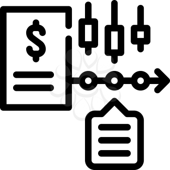 financial time series data analysis line icon vector. financial time series data analysis sign. isolated contour symbol black illustration