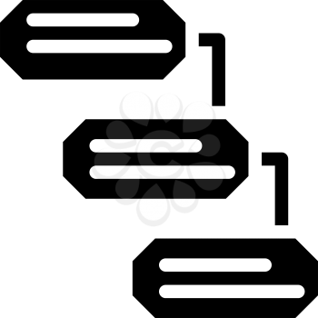 analysis sequence glyph icon vector. analysis sequence sign. isolated contour symbol black illustration
