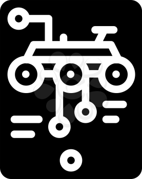 rover characteristics glyph icon vector. rover characteristics sign. isolated contour symbol black illustration