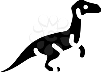 velociraptor dinosaur glyph icon vector. velociraptor dinosaur sign. isolated contour symbol black illustration
