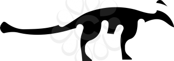 ankylosaurus dinosaur glyph icon vector. ankylosaurus dinosaur sign. isolated contour symbol black illustration