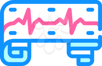 heart cardiogram color icon vector. heart cardiogram sign. isolated symbol illustration