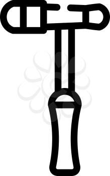 neurologist hammer line icon vector. neurologist hammer sign. isolated contour symbol black illustration