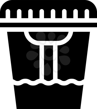 urine analysis glyph icon vector. urine analysis sign. isolated contour symbol black illustration
