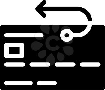 internet discount coupon glyph icon vector. internet discount coupon sign. isolated contour symbol black illustration