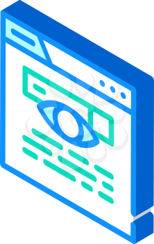 search web site seo optimization isometric icon vector. search web site seo optimization sign. isolated symbol illustration
