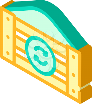 recycling eco box isometric icon vector. recycling eco box sign. isolated symbol illustration