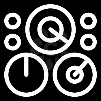 circular field glyph icon vector. circular field sign. isolated contour symbol black illustration