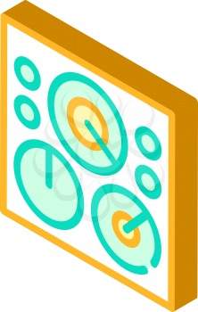 circular field isometric icon vector. circular field sign. isolated symbol illustration
