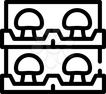 mushroom farming line icon vector. mushroom farming sign. isolated contour symbol black illustration