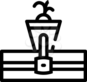 hydroponics line icon vector. hydroponics sign. isolated contour symbol black illustration