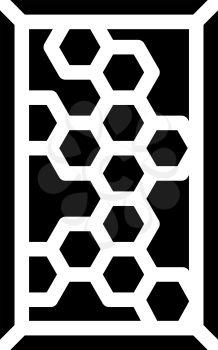 honey comb glyph icon vector. honey comb sign. isolated contour symbol black illustration