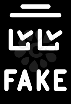 fake choose on ballot glyph icon vector. fake choose on ballot sign. isolated contour symbol black illustration