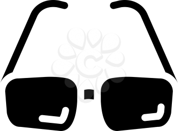 grandfather glasses glyph icon vector. grandfather glasses sign. isolated contour symbol black illustration