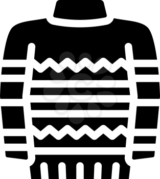 sweater clothes glyph icon vector. sweater clothes sign. isolated contour symbol black illustration