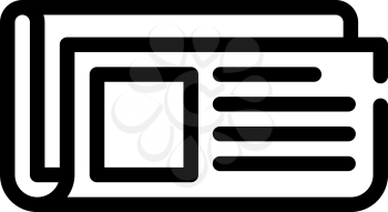 newspaper roll line icon vector. newspaper roll sign. isolated contour symbol black illustration