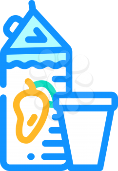 juice mango color icon vector. juice mango sign. isolated symbol illustration