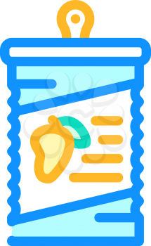 canned mango food color icon vector. canned mango food sign. isolated symbol illustration