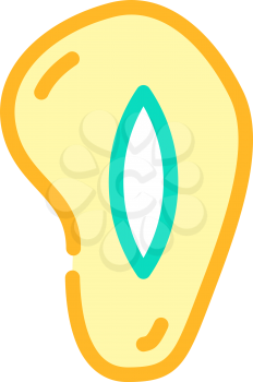 cut mango food color icon vector. cut mango food sign. isolated symbol illustration