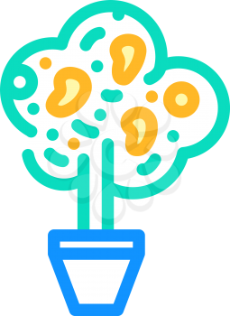 home tree mango color icon vector. home tree mango sign. isolated symbol illustration