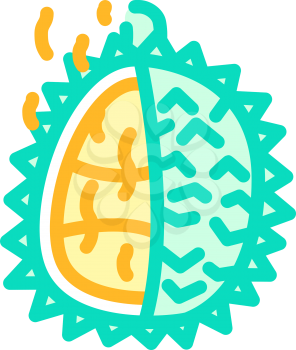 durian smell color icon vector. durian smell sign. isolated symbol illustration