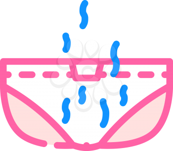 underwear smell color icon vector. underwear smell sign. isolated symbol illustration