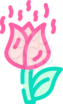 flowers smell color icon vector. flowers smell sign. isolated symbol illustration