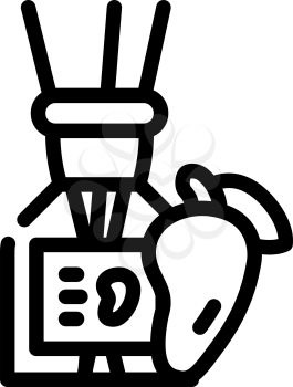 aroma diffuser mango line icon vector. aroma diffuser mango sign. isolated contour symbol black illustration