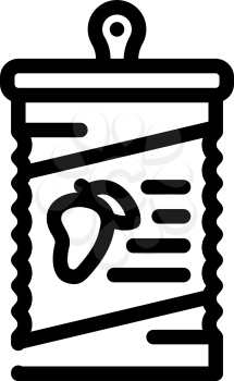 canned mango food line icon vector. canned mango food sign. isolated contour symbol black illustration