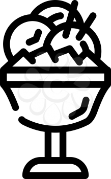 ice cream mango line icon vector. ice cream mango sign. isolated contour symbol black illustration
