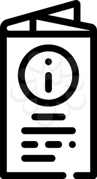 information booklet line icon vector. information booklet sign. isolated contour symbol black illustration