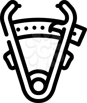 caliper tool line icon vector. caliper tool sign. isolated contour symbol black illustration