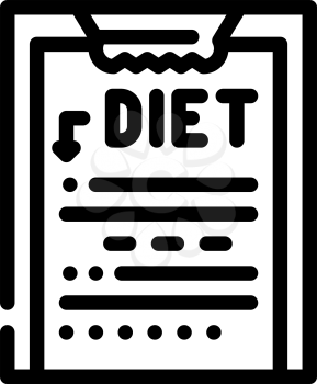 description diet line icon vector. description diet sign. isolated contour symbol black illustration