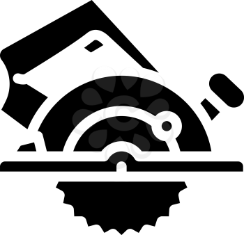 circular saw glyph icon vector. circular saw sign. isolated contour symbol black illustration