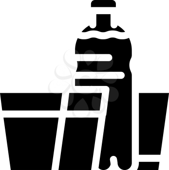 daily water intake glyph icon vector. daily water intake sign. isolated contour symbol black illustration