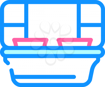 sections lunchbox color icon vector. sections lunchbox sign. isolated symbol illustration