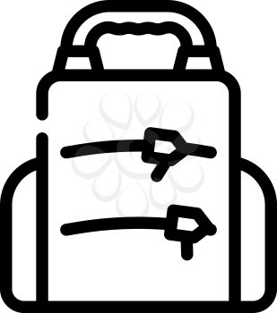 backpack lunchbox line icon vector. backpack lunchbox sign. isolated contour symbol black illustration