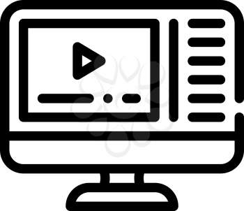 video courses line icon vector. video courses sign. isolated contour symbol black illustration