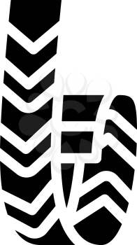 bracelet badge glyph icon vector. bracelet badge sign. isolated contour symbol black illustration