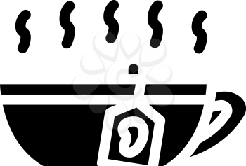 tea mango glyph icon vector. tea mango sign. isolated contour symbol black illustration