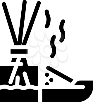 incense smell glyph icon vector. incense smell sign. isolated contour symbol black illustration